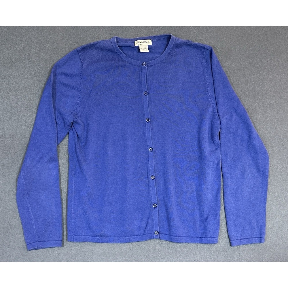 Vintage Eddie Bauer Sweater Womens Button Up Cardigan Lightweight Thin Size M